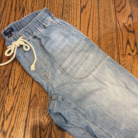 J. Crew Factory Drawstring Blue Jeans / Straight Pants sz. 27 NWOT Deep Pocket - Picture 10 of 10